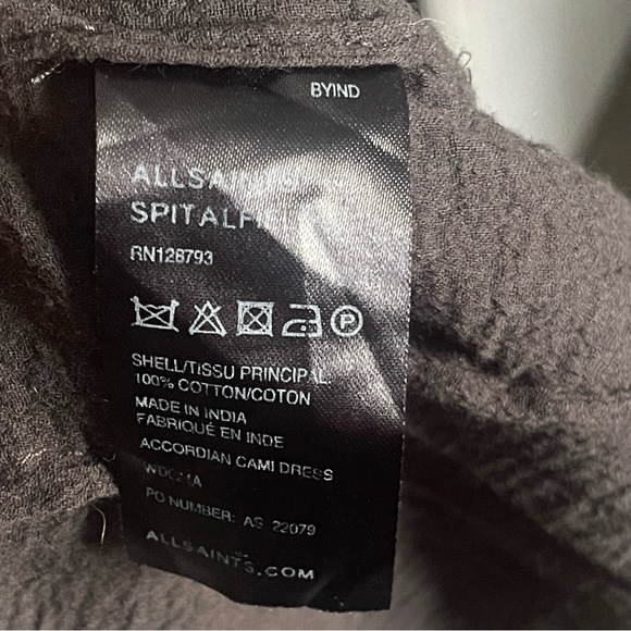 39. All Saints Accordian Cami Mini Dress - Picture 8 of 8